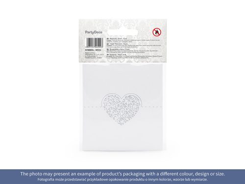 Ültetőkártyák - Áttört szív (10 db)