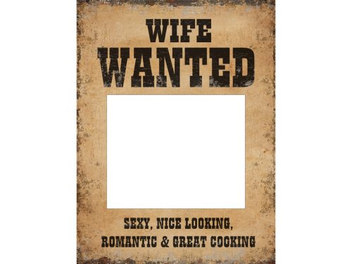 Vicces Táblák - Husband Wanted és Wife Wanted (2 db)
