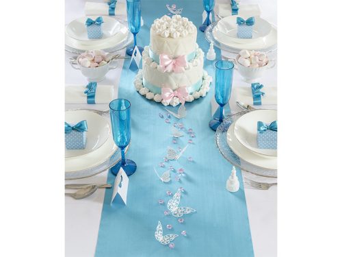 Szatén anyag - türkizkék 36cmx9m