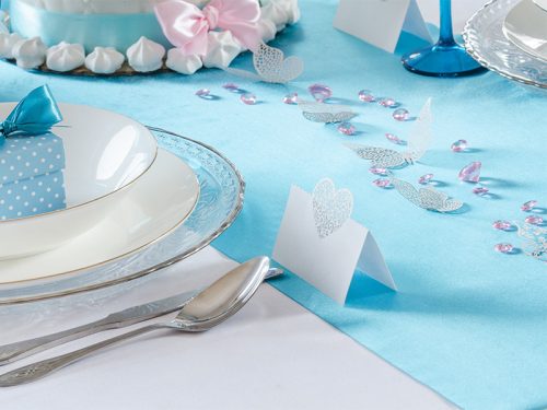 Szatén anyag - türkizkék 36cmx9m