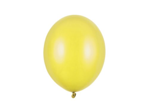 Erős Lufi 27cm Metál citromsárga (100 db)