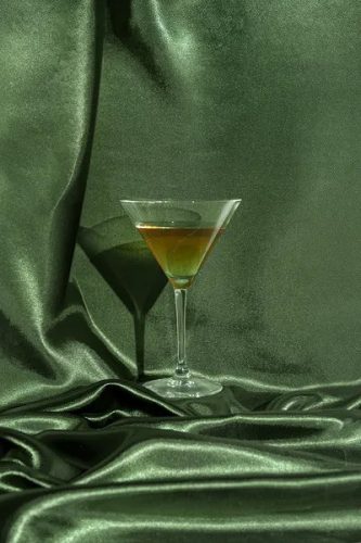 Szatén anyag - sötétzöld 36cmx9m