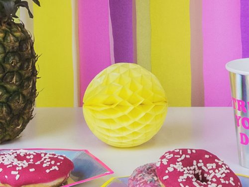 Méhsejt dekorgömb sárga 10cm