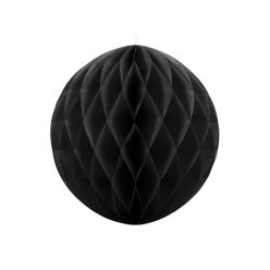 Méhselyt papír díszgömb fekete 30cm (1 db)