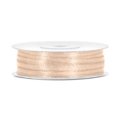 Szatén szalag krémszín 3mm/50m