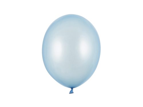 Erős Lufi 27cm Metál babakék (10 db)