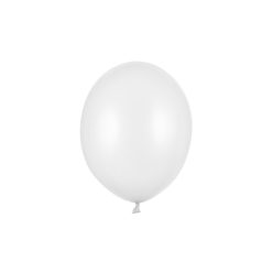 Erős Lufi 27cm Metál tiszta fehér (50 db)