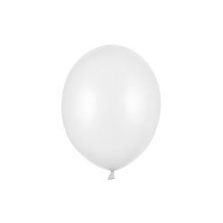 Erős Lufi 30cm Metál fehér (10 db)