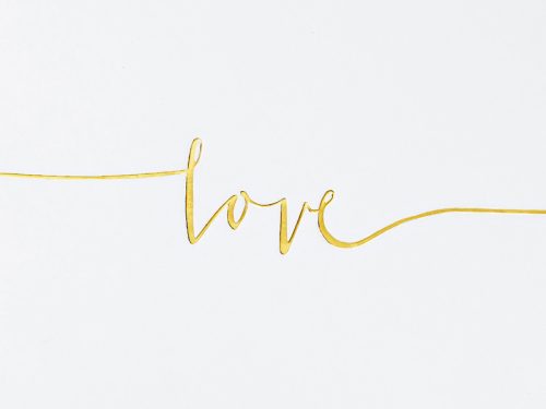 Vendégkönyv Love - arany