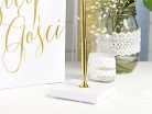 Tolltartó esküvőhöz – Gyöngyházfehér, arany tollal