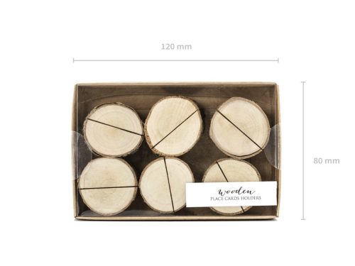 Fából készült ültető kártya tartó - átmérő 3-4cm (6 db)