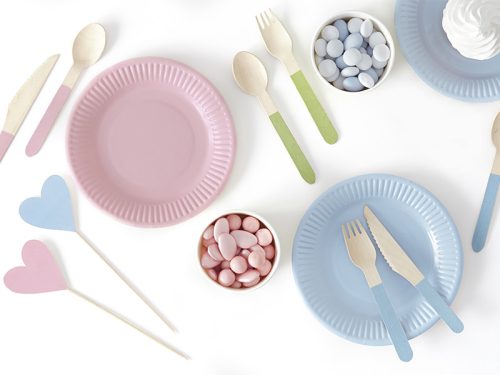 Fa evőeszköz készlet - vegyes színek (18 db)