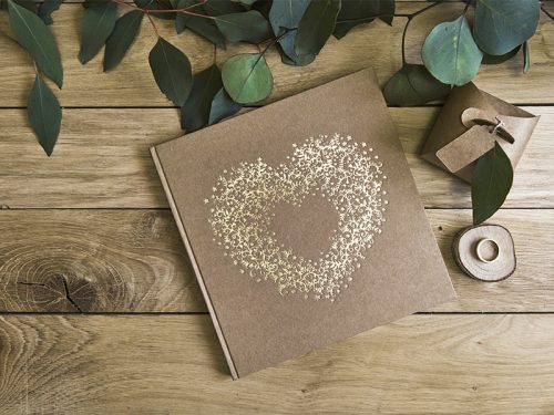 Köszönetajándék doboz kraft, címkével (10 db)