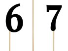 Asztalszámok - fekete (11 db)
