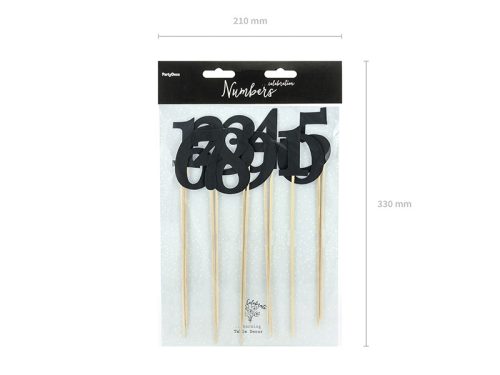 Asztalszámok - fekete (11 db)