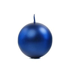 Gömbgyertya Metál sötétkék 6cm (10 db)
