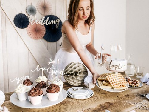 Torta dísz "Love" - ezüst