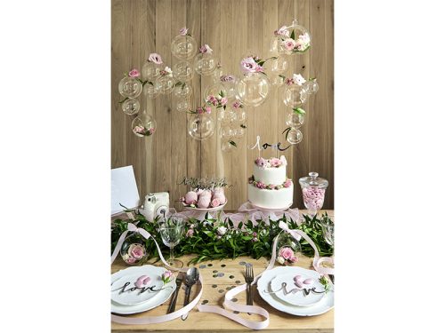 Torta dísz "Love" - ezüst