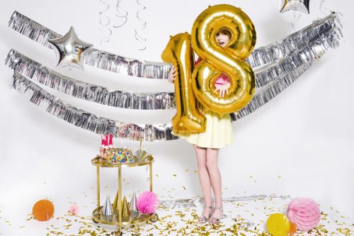 Szám fólia lufi ''8'' 86cm arany