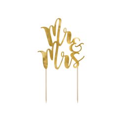 Tortadísz Mr&Mrs - arany