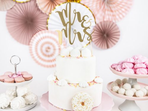 Tortadísz Mr&Mrs - arany