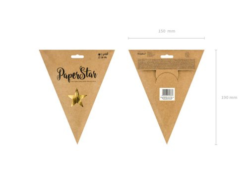 Papír Csillag - 30 cm Arany