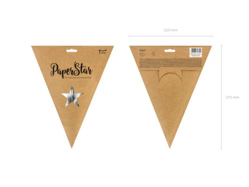 Papír Csillag - 45 cm Ezüst