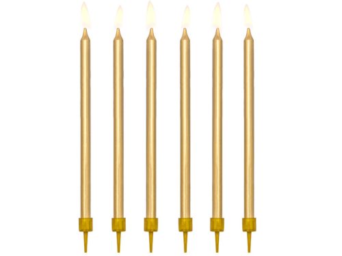 Születésnapi gyertya 12.5cm arany (12 db)