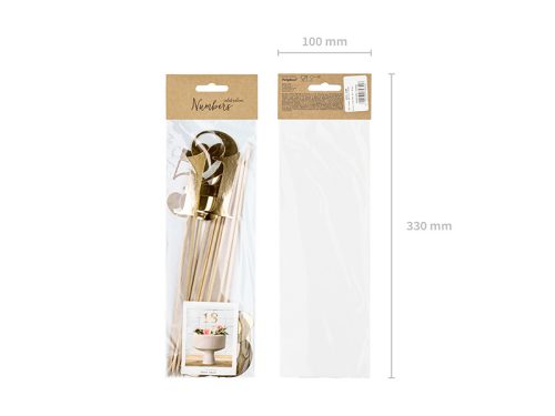 Asztalszámok - arany (11 db)