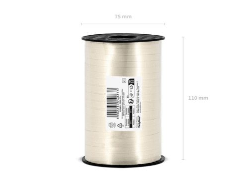 Műanyag szalag lufikhoz világos krémszín (5mm / 225m)