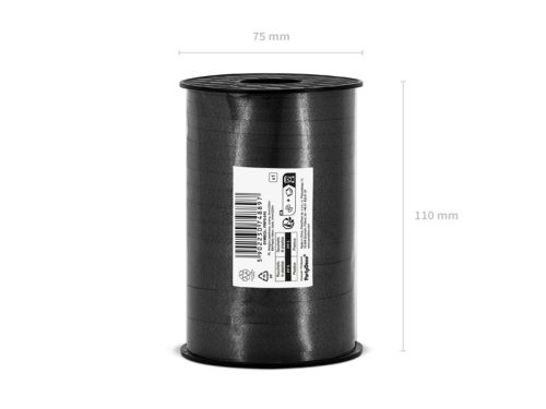 Műanyag szalag lufikhoz fekete (5mm / 225m)