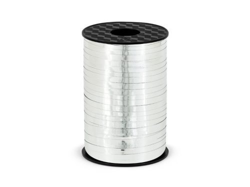 Műanyag szalag lufikhoz ezüst (5mm / 225m)