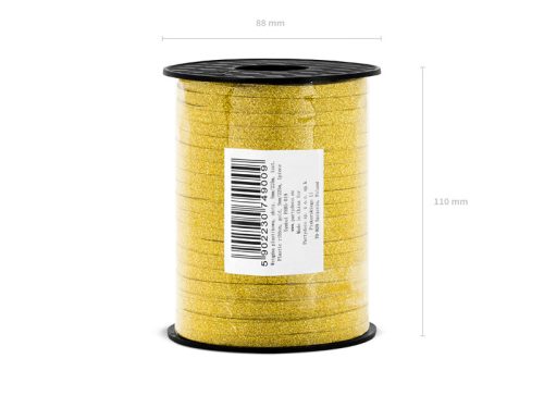 Műanyag szalag lufikhoz arany (5mm / 225m)