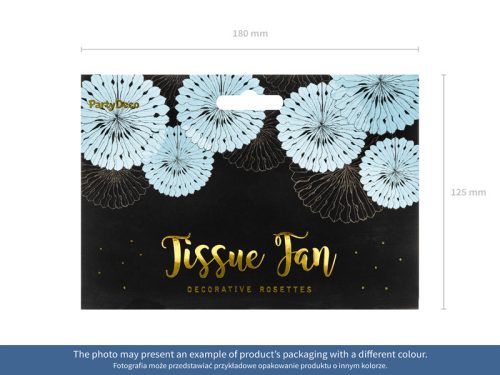 Rozetta papaír dekoráció piros 20-30cm (3 db)