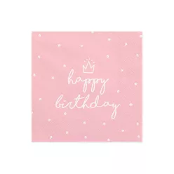 Szalvéta Happy Birthday 33x33 cm (20 db)