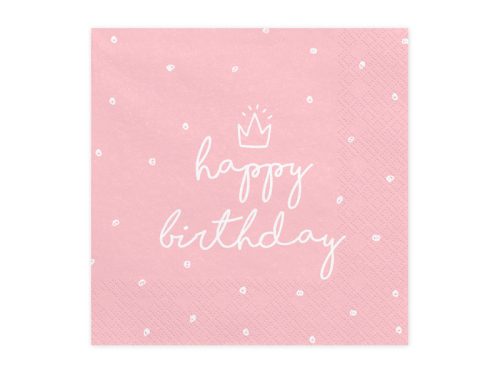 Szalvéta Happy Birthday 33x33 cm (20 db)