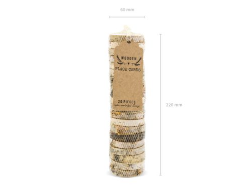 Fa ültetőkártyák, átmérő 4,5-6,5 cm (20 db)