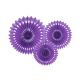 Rozetta papír dekoráció lila 20-30cm (3 db)