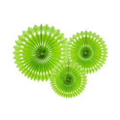 Rozetta papír dekoráció almazöld 20-30cm (3 db)