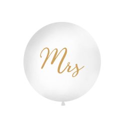 Óriás léggömb 1 m Mrs fehér