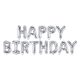 Fólia lufi Happy Birthday 340x35cm ezüst