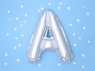 "A" betű fólia lufi 35cm ezüst
