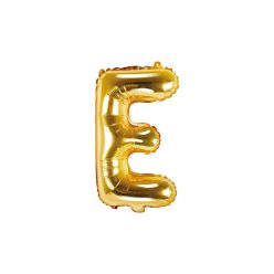"E" betű fólia lufi 35cm arany