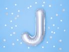 "J" betű fólia lufi 35cm ezüst
