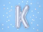 "K" betű fólia lufi 35cm ezüst