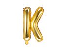 "K" betű fólia lufi 35cm arany