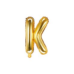 "K" betű fólia lufi 35cm arany