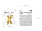 "K" betű fólia lufi 35cm arany