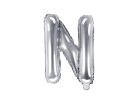 "N" betű fólia lufi 35cm ezüst