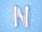 "N" betű fólia lufi 35cm ezüst